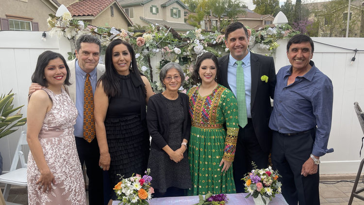 Aziz Ahmadi and family