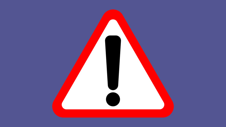 exclamation point in triangle