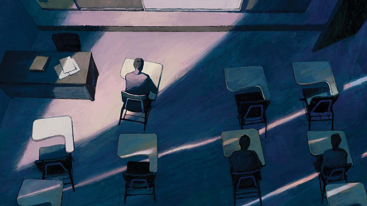 Illustration of students in a classroom